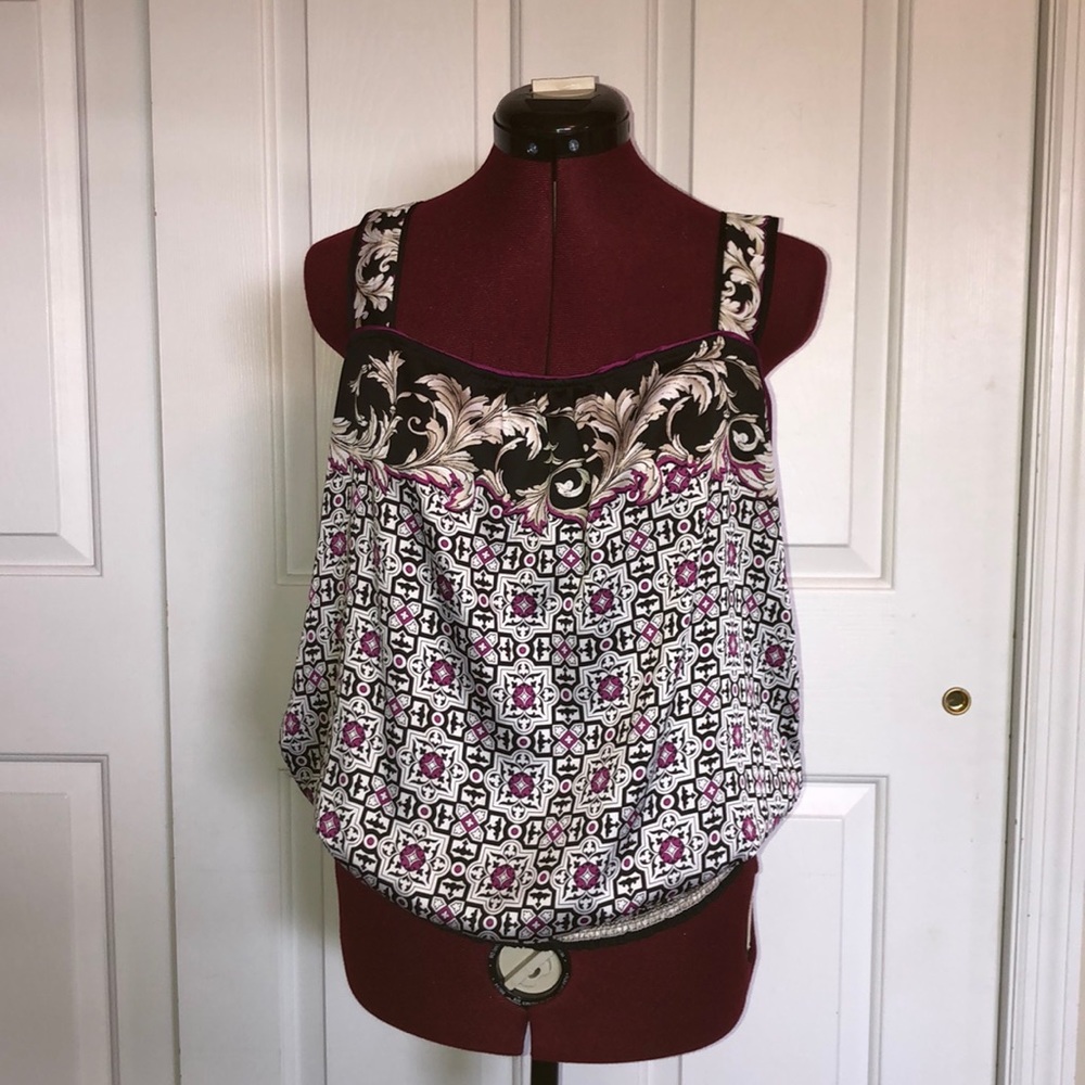 White House Black Market | Patterned Blouse